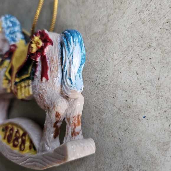 Vintage 1988 Eaton Christmas Treasure hand painted rocking horse ornament in box - Picture 6 of 8